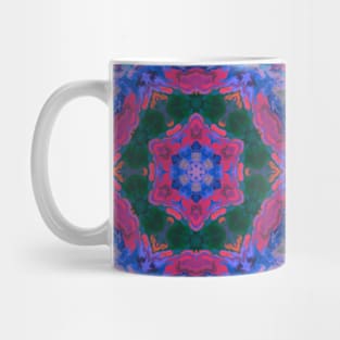 Psychedelic Hippie Blue Pink and Yellow Mug